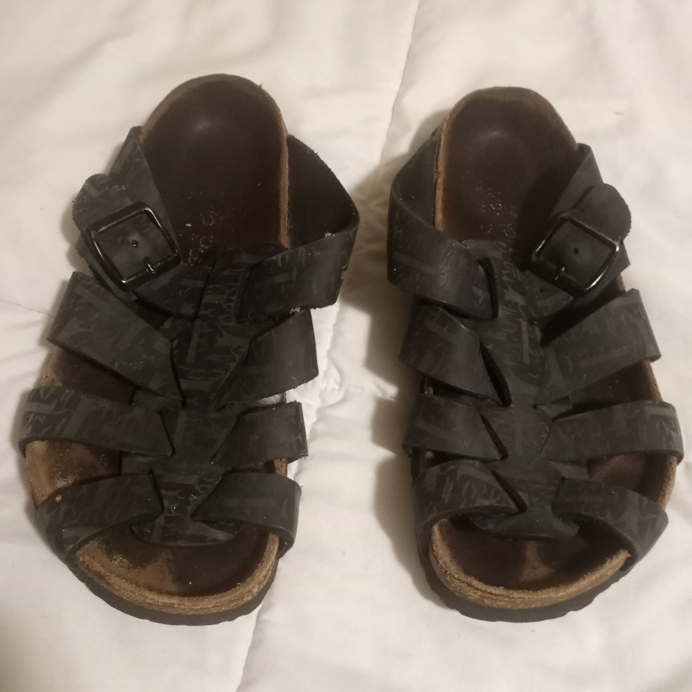 Birkenstock Black Sandals with Buckle Sz 37
